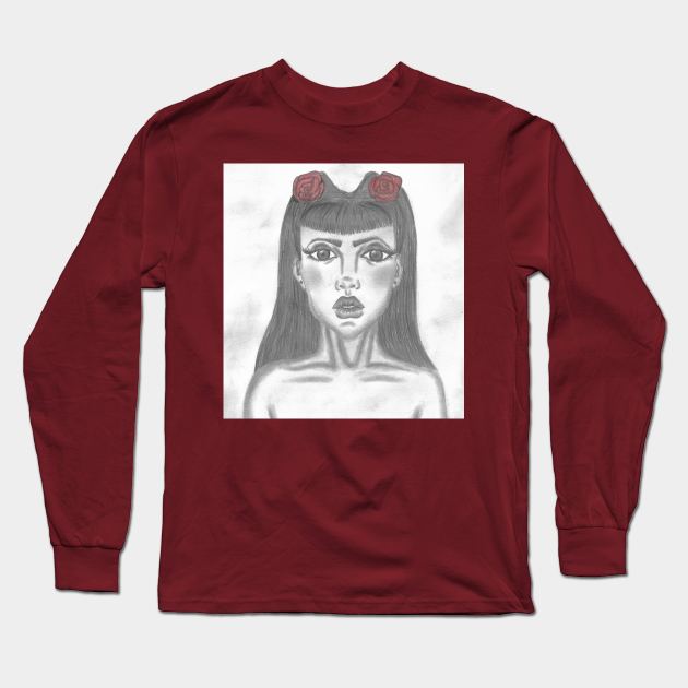 Rosy nude(she decent) Long Sleeve T-Shirt by ArtbySarahJ